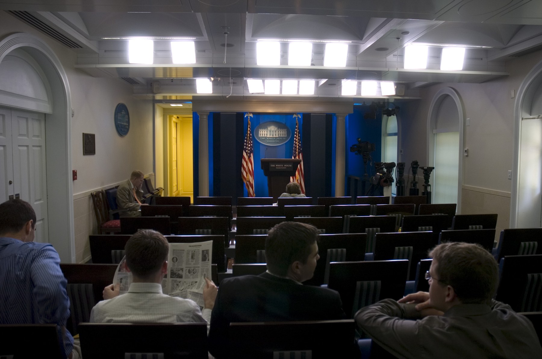 The White House’s James S. Brady Press Briefing Room in an archival photograph.